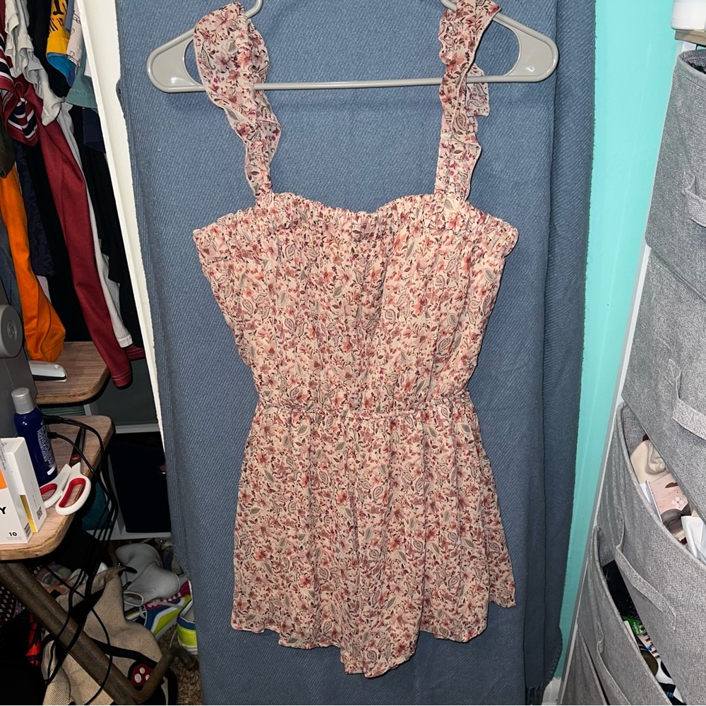 Trixxi Pink Floral Romper